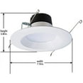 thumbnail image 3 of HALO LT 5/6 inch Selectable 3CCT 3000-5000K Integrated LED, White Recessed Light, Dimmable Retrofit Trim 6 Pack, 3 of 8