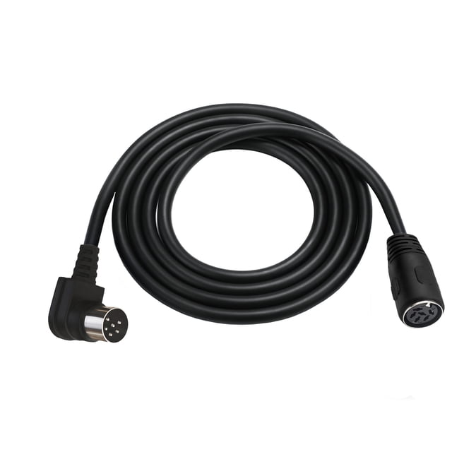 90 Degree DIN 6Pin Male to Female Sound Video Cable for Sound Microphone Guitar Digital Instrument Equipment