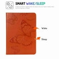 thumbnail image 3 of Dteck Wallet Case For Samsung Galaxy Tab A 8.0 Inch 2019 (SM-P200/P205), Premium Leather Embossed Butterfly Pattern Folding Flip Stand Cover, orange, 3 of 4