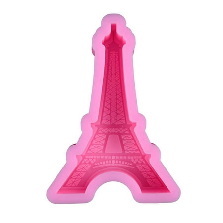 

1 Pc 3D Eiffel Tower Shaped Silicone Cake Fondant Mould DIY Decorating Supplies Tool for Cake Pudding Chocolate Soap Polymer Clay(Pink)
