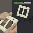 thumbnail image 2 of ENERLITES Decorator Light Switch or Receptacle Outlet Wall Plate, Size 2-Gang, Unbreakable Polycarbonate Thermoplastic, UL Listed, 8832-A, Almond, 2 of 5