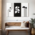 thumbnail image 3 of Elephant Stock Geometric Mountain Ii Bw Wall Art - Horizontal Multi Panel Canvas - Dining Room Wall Decor - Abstract Multi Panel - White And Black Decor - 50" x 32", 3 of 8
