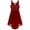 Burgundy, variant on iEFiEL Womens Shiny Sequins Lyrical Dance Dress Sheer Mesh Asymmetric Hem Dancewear