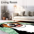 thumbnail image 2 of ODIKA 8'x10' Machine Washable Non-Slip Area Rug, Playful Beagle Face Kit for Creation High Traffic Rug, Green, 619818, 2 of 7