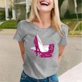 thumbnail image 2 of TSADFHJI Chemise Noire à Manches Longues pour Femmes Lot de 3 Mode Décontractée Manches Courtes Col Rond T-Shirt Imprimé Ample m Gris, 2 of 4