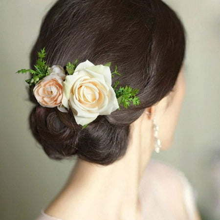 Silver Wedding Rose Flower Hair Comb Bridal Floral Hair Headpiece for Brides and Bridesmaids (Ivory) | Walmart Canada Silver Wedding Rose Flower Hair Comb Bridal Floral Hair Headpiece for Brides and Bridesmaids (Ivory) | Walmart Canada