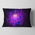 thumbnail image 2 of Designart Bright Purple Fractal Cobweb - Abstract Throw Pillow - 12x20, 2 of 5