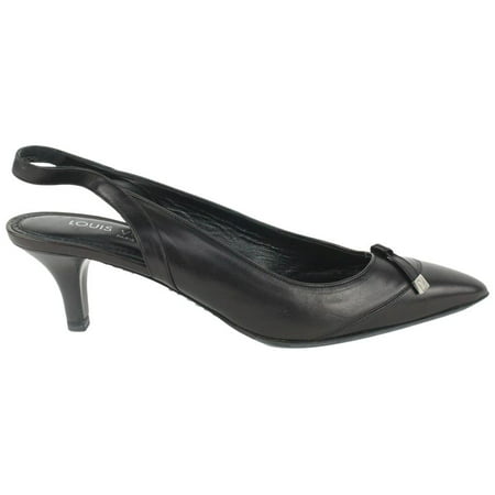 Louis Vuitton Women's 38 Black Leather Mule Heels 3LZ1116