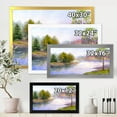 thumbnail image 4 of Designart 'Trees On The Bank Of River' Lake House Framed Art Print, 4 of 4