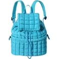 thumbnail image 1 of LHSHID Quilted Backpack for Women Lightweight Puffer Drawstring Padding Hiker Back Pack Travel Backpack College Gym Bag, 1 of 7