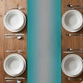 thumbnail image 4 of Teal Grey Ombre Short Table Runner 36 Inches Long,Gradient Contemporary Abstract Art Cotton Linen Table Runners Dresser Scarves,Tabletop Scarf Furniture Cover for Home Dinner Party Decor 13"x36", 4 of 8