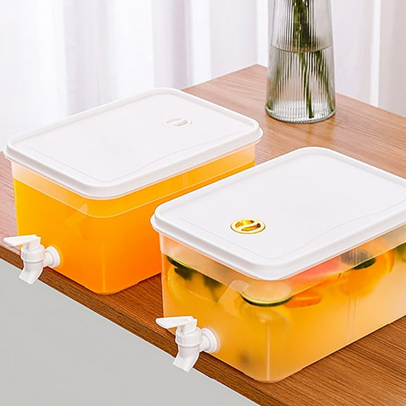 ZROBM 5L Drink Dispenser, Drink Dispenser for Fridge, Drink Dispenser with Spigot, Beverage Dispensers, Drink Dispenser Plastic