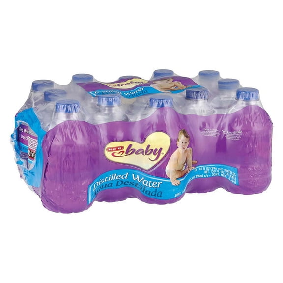 H-E-B Baby Distilled Water, 10 fl oz Bottles, 12 Count