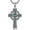 B-Claddagh Cross, variant on Celtic Cross Claddagh Necklace, 925 Sterling Silver Irish Cross Pendant Necklace with Emerald Gem, Religious Faith Christian Pendant, Irish Claddagh Jewelry Gift for Birthday Christmas