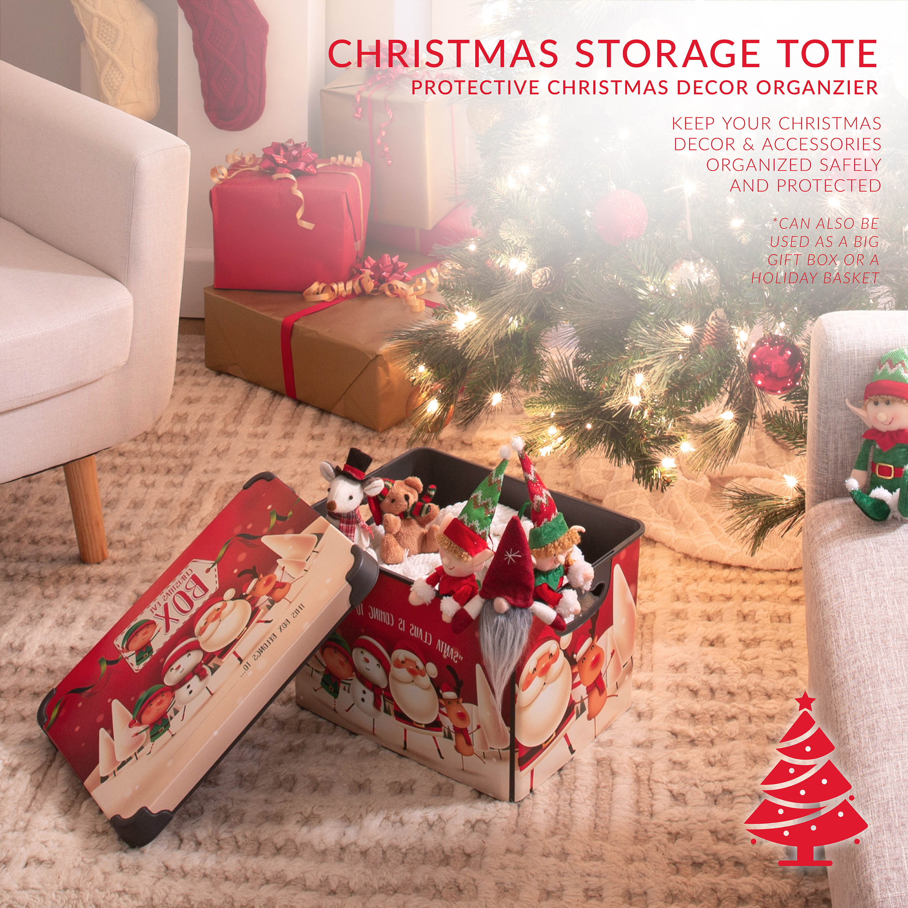 Simplify 7.48-Gallon Santa Clause Storage Bin photo 4