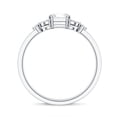 thumbnail image 2 of Rosec Jewels Certified Lab Grown Diamond Asscher Cut Engagement Ring with Split Shank (EF-VS Quality) - with Jewelry Box, 925 Sterling Silver, US 4.00, 2 of 8