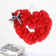 thumbnail image 4 of Red Heart-shaped Valentine's Day Wreath Door Wall Hanging Decor for Creative Party Prop Artificial Flower Garland for Ho, 4 of 12