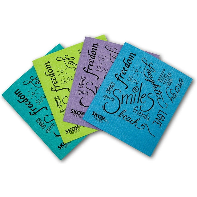 Tissu, Couleurs Mélangées avec Texte (4-pk)