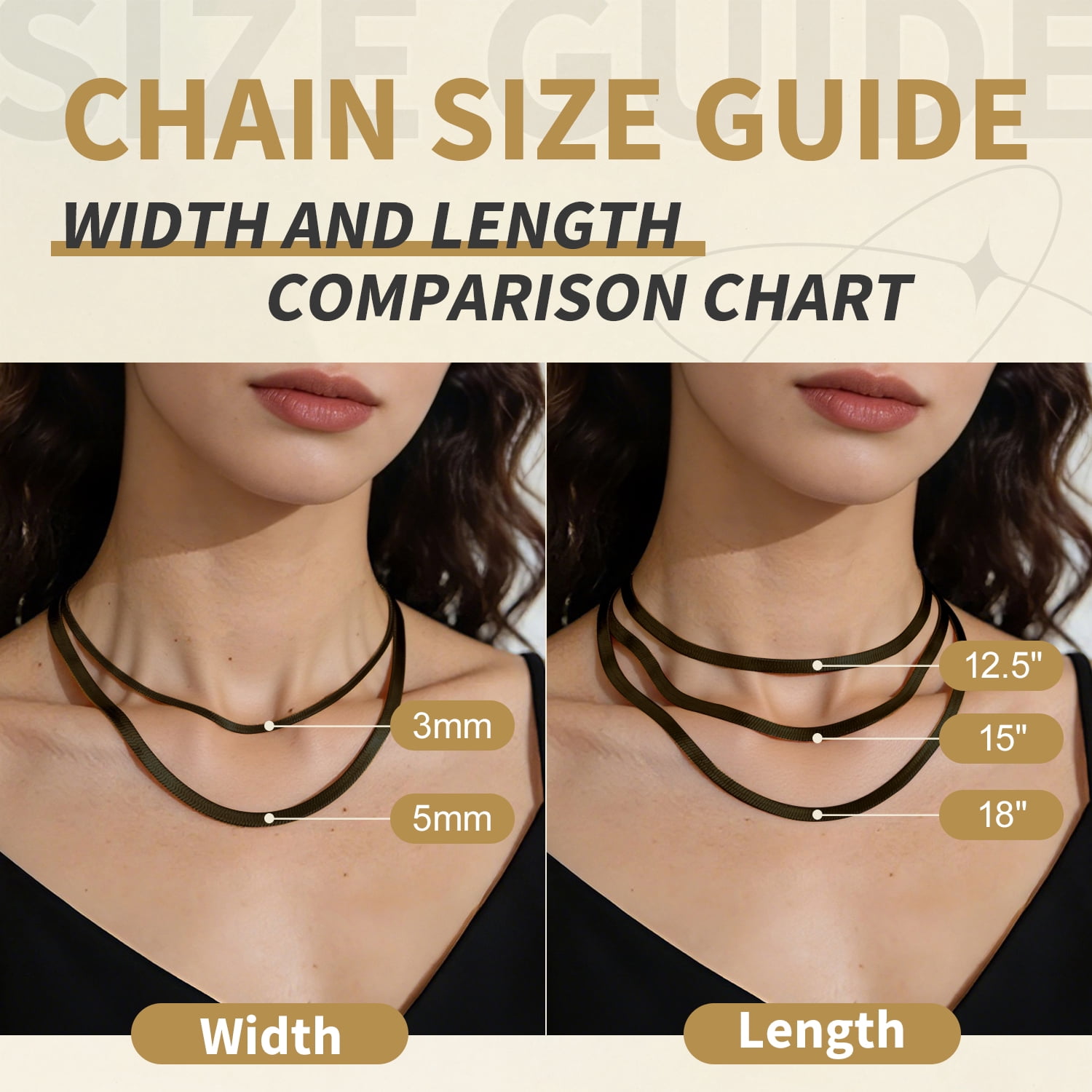 FindChic Choker for Women Black Snake Herringbone Chain Necklace Birthday Mothers Day Jewelry Gifts Her Mom Wife Lady Female Adults Age Ideas, 3mm/12.5inch