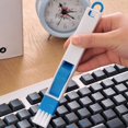 thumbnail image 2 of Multifunctional Window Crevice Cleaning Brush | Computer Keyboard Duster | Foldable 2-in-1 Design | Plastic Bristles | Compact Blue Handheld Tool | Includes Mini Dustpan | 18.5x1.9cm, 2 of 8