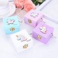thumbnail image 4 of EeaseCA Wooden Music Box Hand-cranked Unicorn Pattern Miniature Wind Up Handmade Mechanical Rotation Box for Birthday Valentine's Gift Christmas Decoration(Random Color Random Pattern), 4 of 7