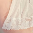 thumbnail image 5 of Levmjia Women Lace Mesh Nightgown Solid Color Spaghetti Strap Deep V Flowy Mini Slip Dress Spring Summer Home Breathable Soft Stretchy Elegant Lingerie Rest, 5 of 6