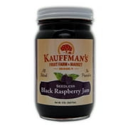 Kauffman Orchards Seedless Black Raspberry Jam, All Natural, No Preservatives, 9 Oz. Pack of 2