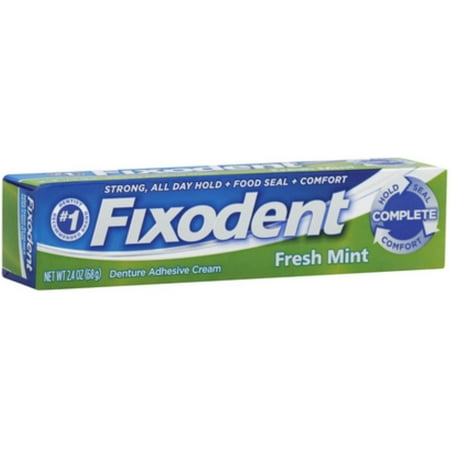 - 6 Pack - Fixodent Denture Adhesive Cream, Fresh Mint 2.40 oz