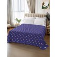thumbnail image 3 of King Flat Sheet Only Modern Polka Dots on Purple Soft Microfiber Cooling Bedding Sheets Colorful Dotted Minimalist Art Flat Bed Sheet for Hotel,Home Decor, 3 of 9