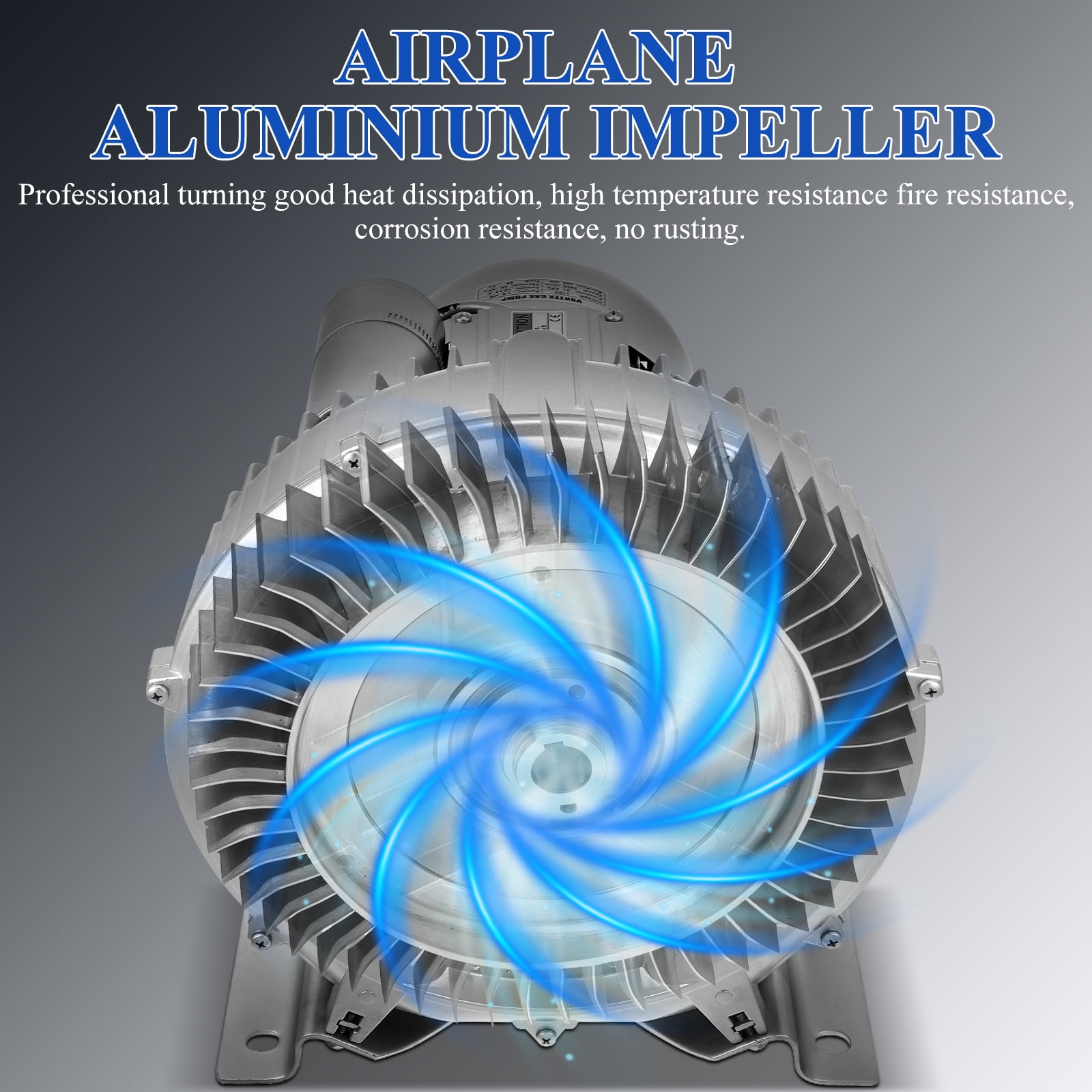 Aquaculture Blower Pump, 1800W Industrial Fish Tank Electric Air Pump High Pressure Blower for Aquarium Pond