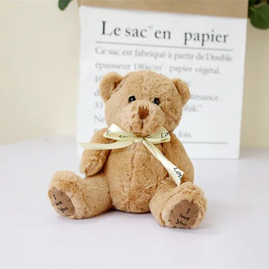 Oso de peluche de parche Kawaii, oso de peluche suave, regalo de cumpleaños, boda y Navidad, buena calidad, 18cm, 1 unidad
