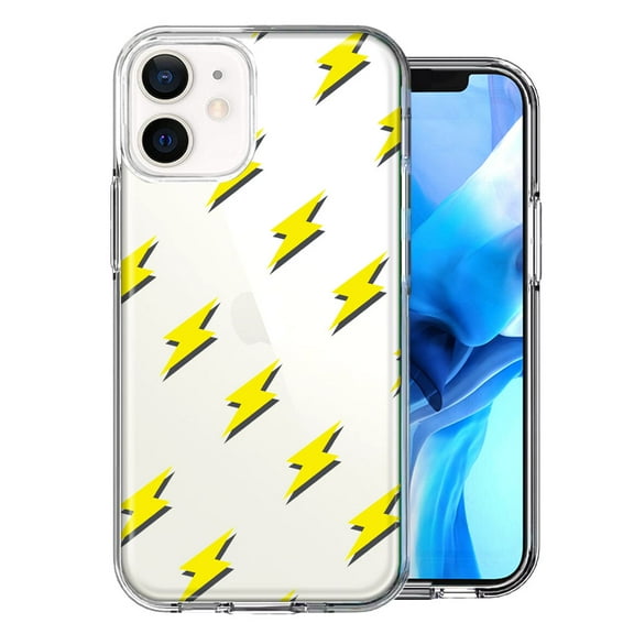 MUNDAZE for Apple iPhone 12 Mini Electric Lightning Bolts Design Double Layer Phone Case Cover