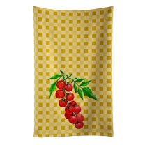 Carolines Treasures BB7194KTWL Cherry Tomato on Basketweave Kitchen Towel 15 X 28" multicolor