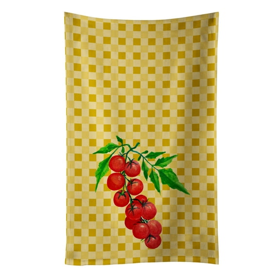 Carolines Treasures BB7194KTWL Cherry Tomato on Basketweave Kitchen Towel 15 X 28" multicolor