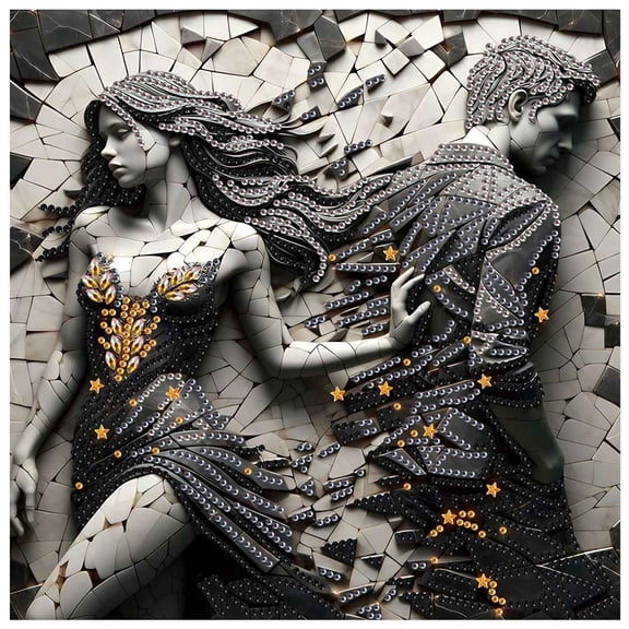 5D DIY Diamond Painting Kit Shattered Lovers Diamond Art Perfect for Home and Office Decor Ideal Holiday Gift