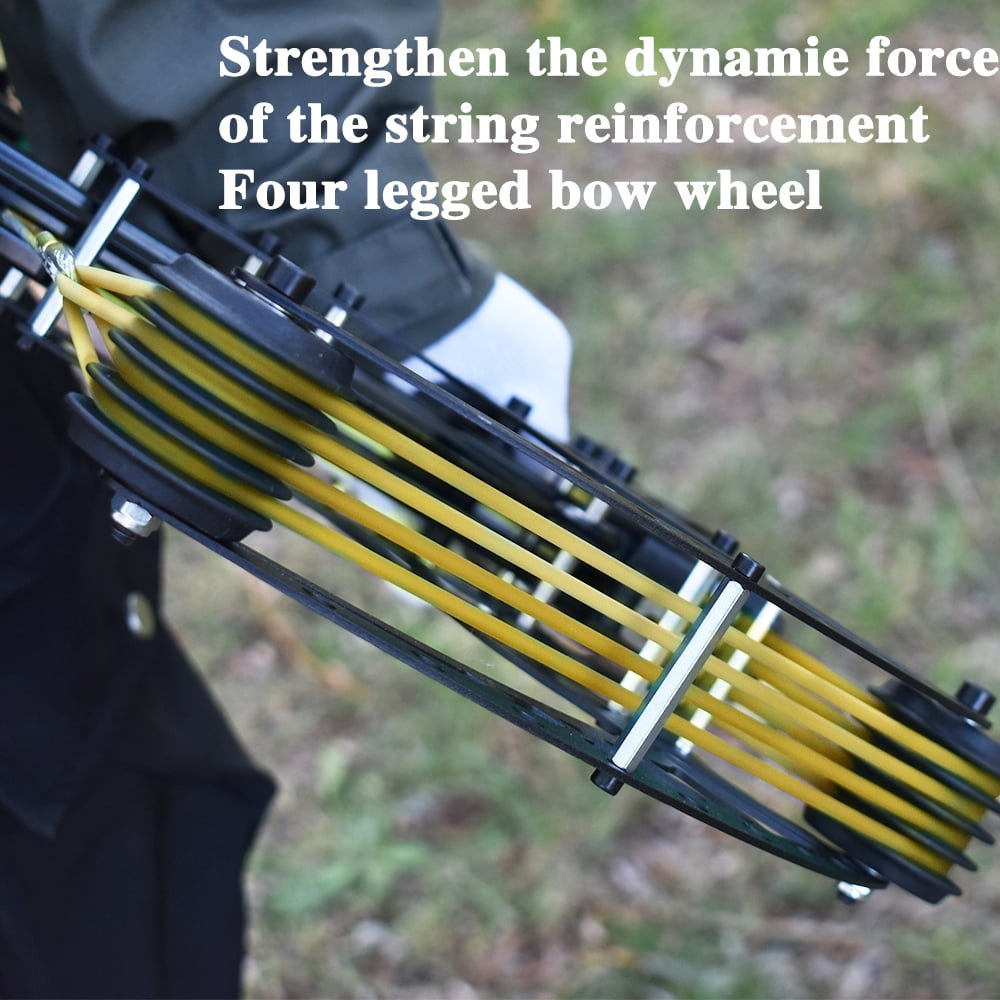 Runzkzy Mechanical Compound Bow with Steel Ball Crossbow and Long Rod Recurve Design for Hunting and Archery