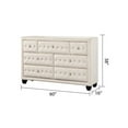 thumbnail image 2 of Sophia Crystal Tufted Modern style 7-Drawer Dresser made with Wood in Cream, 2 of 10