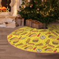 thumbnail image 4 of Salouo Fast Food 1 Christmas Tree Skirt 36" Farmhouse Christmas Decorations Snowman Xmas Tree Skirt Tree Mat for Holiday Party Decor, 4 of 8