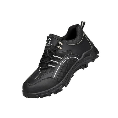 

Avamo Women Men Work Boots Slip Resistant Protection Boot Lace Up Safety Shoe Unisex Durable Steel Toe Comfortable Wear-resistant 6