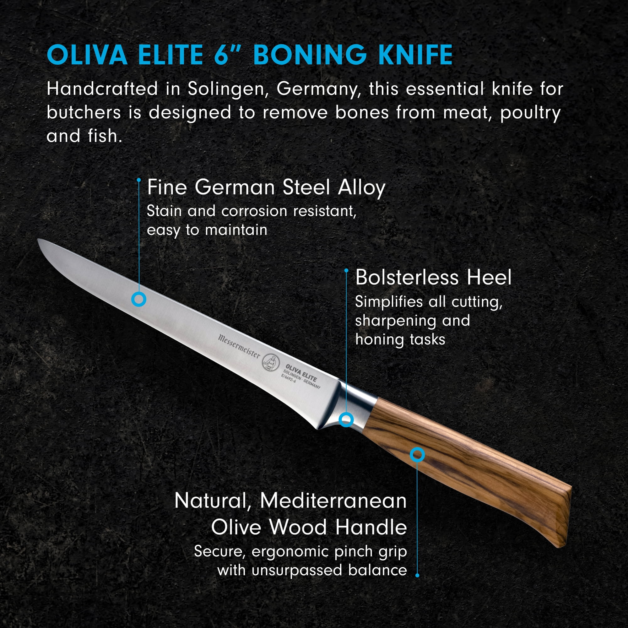 Messermeister Oliva Elite 6” Boning Knife