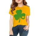 thumbnail image 4 of Ruyang Toddler Kids St Patricks Day Shirt Cute Summer Cotton T-Shirts Short Sleeve Tee Tops Boys Girls Irish Shamrock Graphic Outfit, 4 of 7