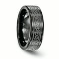 thumbnail image 4 of Edward Mirell Titanium Noir Ti Laser Bande 8mm Taille 7.5, 4 of 4