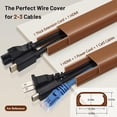 thumbnail image 2 of Cord Hider Wall for One Cord in Cord Covers for Wires on Wall Easy Install Cable Cover Wall Cable Raceway Hide Cords Cable Hider Cord Management Wall x Lin W.in H.in, 2 of 5