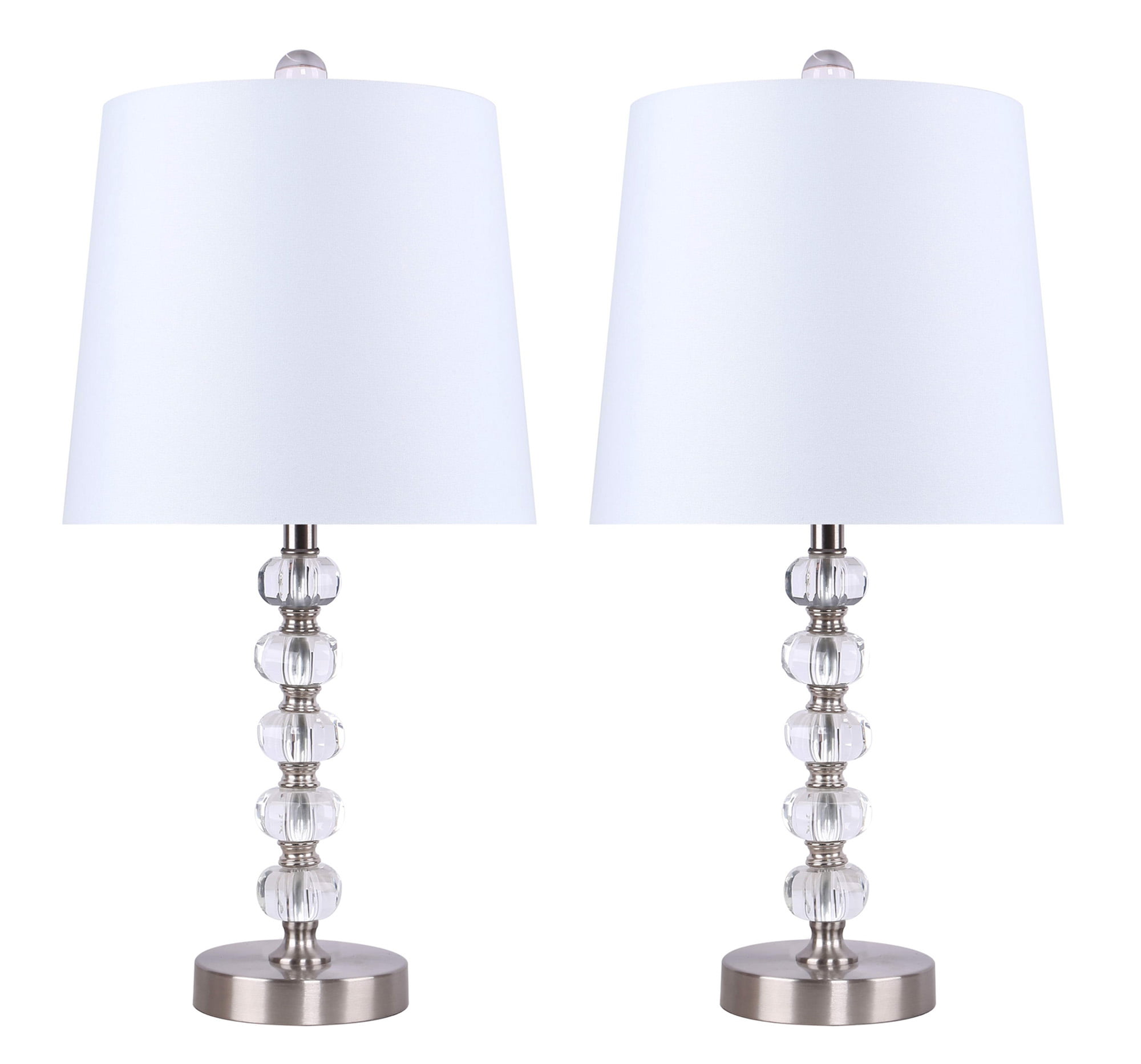 Urbanest Set of 2 Broche Table Lamps in Pewter 
