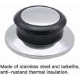 thumbnail image 3 of 6-piece Pot Lid Handle Heat-resistant Knob Stainless Steel Bakelite Lid Knob Replacement Handle Handle Round Universal Household Kitchen Cookware, 3 of 5