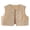 Khaki, variant on LMLYSoH Women Vest, Sleeveless Open Front Embroidery Flower Sequined Outwear Gilet for Casual Street