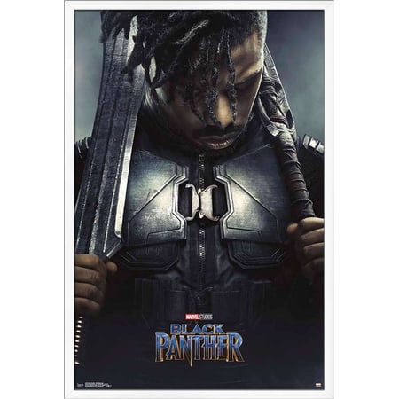 Marvel Cinematic Universe - Black Panther - Erik Killmonger One Sheet Wall Poster, 22.375" x 34", Framed