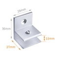 thumbnail image 5 of Joernso 2Pcs Glass Clamps Square Multi-function Stainless Steel Corrosion Resistant Anti-rust Shelves Holder for Home, 5 of 8
