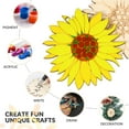 thumbnail image 2 of Wood Crafts Wooden Flowers Flower Paint Unfinished Cutouts Sunflower Ornaments Kids Craft Shapes Spring Slice Blank, 2 of 8