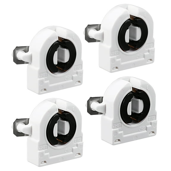 4 Pcs 2A T8 Socket G13 Base Fluorescent Lamp Holder Light Accessory White